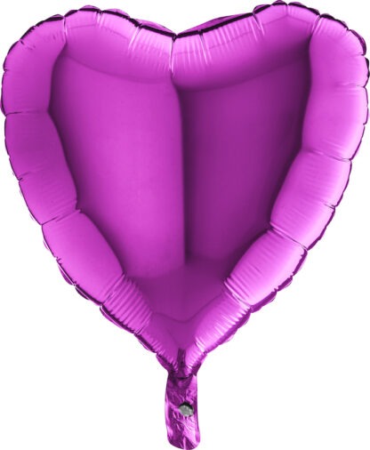 BALON SERCE / kolor: FIOLETOWY / 45cm