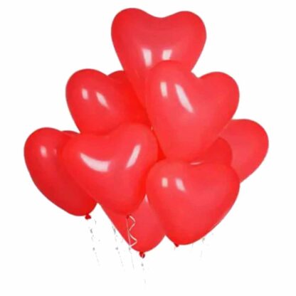 BALONY SERCA CZERWONE / 40cm / 10szt. - obrazek 2