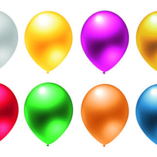 ZESTAW BALONÓW KOLOROWYCH METALICZNYCH / 10" / 100szt.