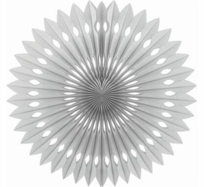 ROZETA Z BIBUŁY / SREBRNA / 40cm
