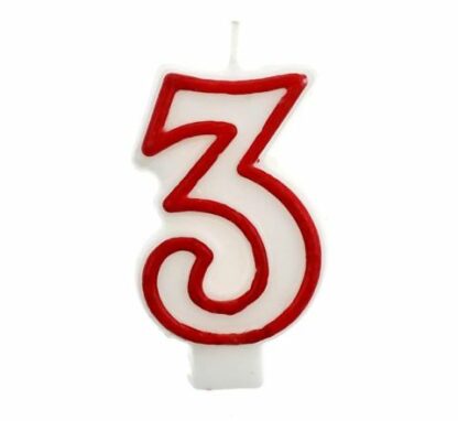 ŚWIECZKA NA TORT CYFRA "3"