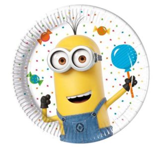 papierowe talerzyki minionki
