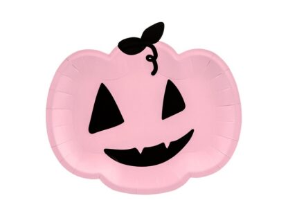 TALERZYKI halloween DYNIA / kolor: RÓŻOWY / 6 szt.