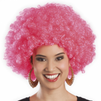 PERUKA AFRO / RÓŻOWA