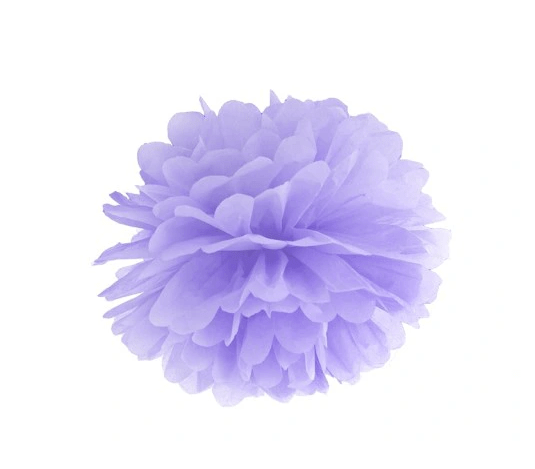 POMPON BIBUŁOWY / JASNY FIOLET / 25cm