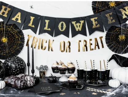 BANER HALLOWEEN CZARNO-ZŁOTY / dł. 175cm - obrazek 2