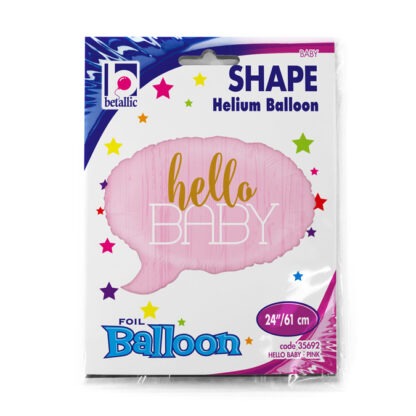 BALON FOL BSHOWER HELLOBABY RÓŻ