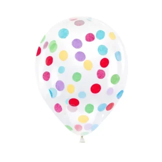 BALONY KOLOROWE KONFETTI 6szt 12”