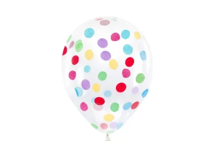 BALONY KOLOROWE KONFETTI 6szt 12”