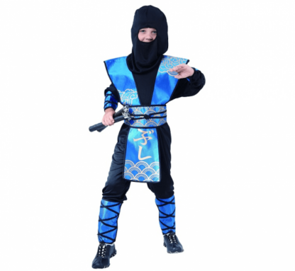 STRÓJ NIEBIESKI NINJA / rozm. 130/140cm