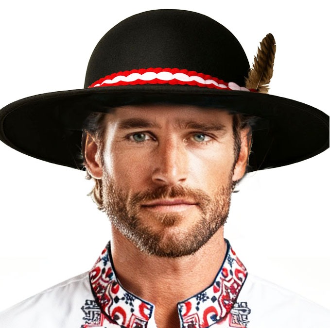 KAPELUSZ GÓRALSKI Z PIÓRKIEM / rozm.L