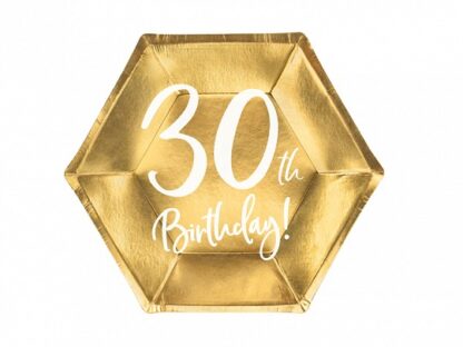 TALERZYKI 30TH BIRTHDAY / 20 cm / 6 szt.
