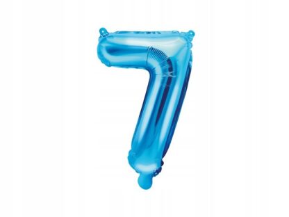 BALON CYFRA “7” / kolor: NIEBIESKI / 35cm