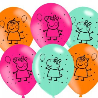 BALONY ŚWINKA PEPPA 6szt