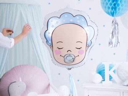 BALON BABY SHOWER BOBAS CHŁOPIEC 45cm - obrazek 4