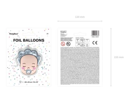 BALON BABY SHOWER BOBAS CHŁOPIEC 45cm - obrazek 6