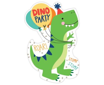 ZAPROSZENIA URODZINOWE / DINO PARTY / 8szt