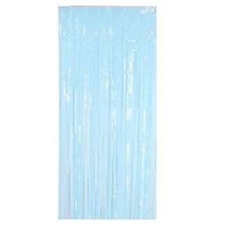 KURTYNA DEKORACYJNA PASTELOWA NIEBIESKA / 1,0×2,0m