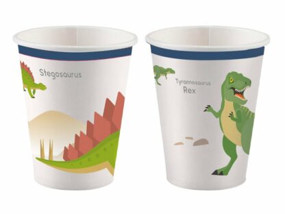 KUBECZKI PAPIEROWE / DINOZAURY / 8szt