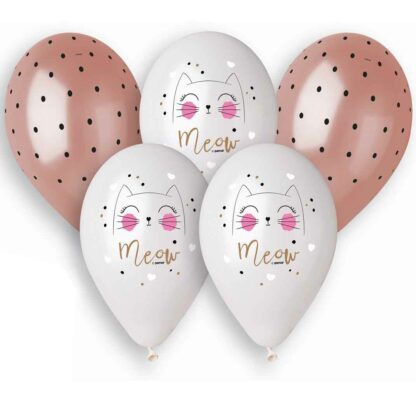 BALONY PREMIUM / KOTEK MEOW / 5szt
