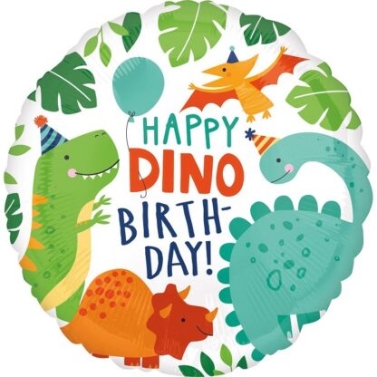 BALON FOLIOWY "HAPPY DINO BIRTHDAY" / 45cm