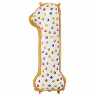 BALON FOLIOWY CYFRA 1 CIASTECZKO 78cm
