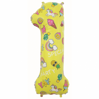 BALON FOLIOWY CYFRA 1 SWEET 78cm