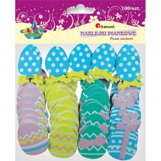 NAKLEJKI WIELKANOCNE PIANKOWE PASTELOWE PISANKI