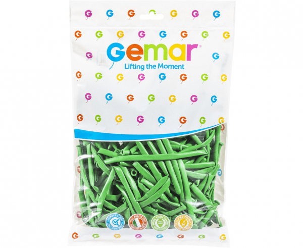 BALONY RURKI DO MODELOWANIA ZIELONE 100szt. - obrazek 2