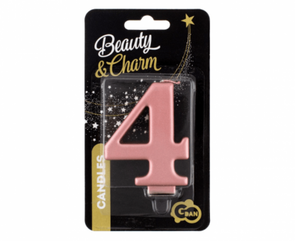 ŚWIECZKA 4 ROSE GOLD METALICZNA - obrazek 2