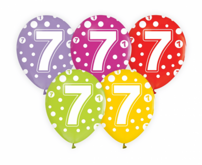 BALONY CYFRA ”7” 5szt