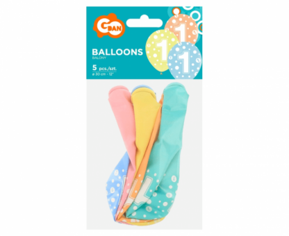 BALONY CYFRA ”1” 5szt - obrazek 2
