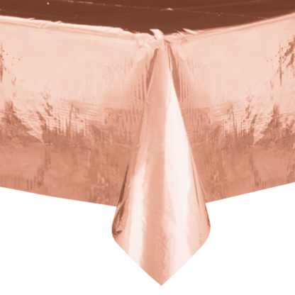 OBRUS FOLIOWY / ROSE GOLD METALICZNY / 137x274cm