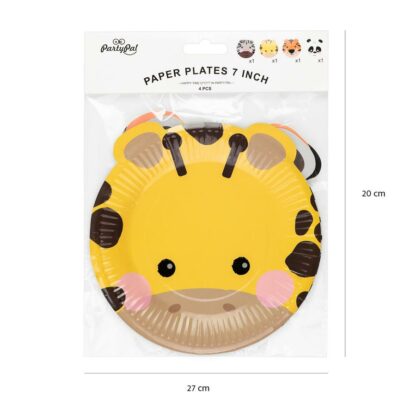 TALERZYKI ZWIERZĄTKA SAFARI MIX 17cm 4szt - obrazek 3