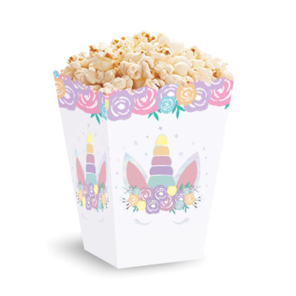 PUDEŁKA POPCORN JEDNOROŻEC 6szt