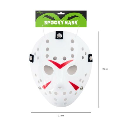 MASKA PIĄTEK 13-GO JASON BIAŁA - obrazek 3