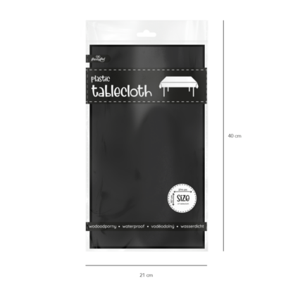 OBRUS FOLIOWY CZARNY 137x274cm PP - obrazek 2