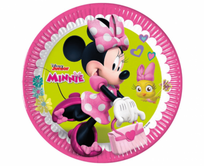 TALERZYKI MYSZKA MINNIE 8szt 23cm
