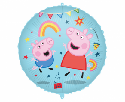 BALON ŚWINKA PEPPA&GEORGE 45cm KOŁO