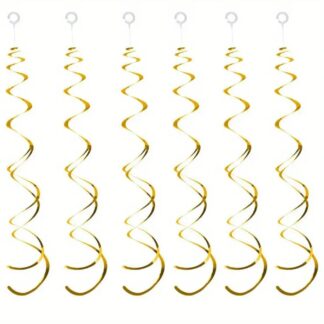 DEKORACJA ŚWIDERKI ZŁOTE 6szt.