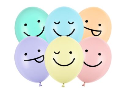 BALONY PASTELOWE KOLOROWE BUŹKI 6szt.