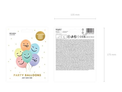 BALONY PASTELOWE KOLOROWE BUŹKI 6szt. - obrazek 3