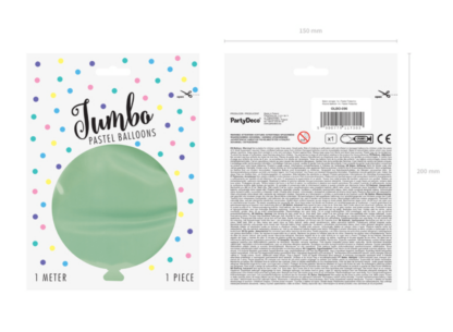 BALON KULA PISTACJOWY PASTEL 1m - obrazek 2