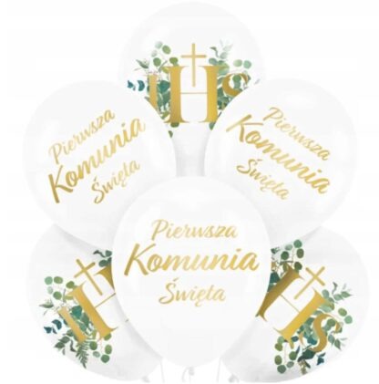 BALONY KOMUNIJNE BOHO 12” 6szt