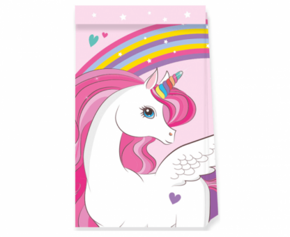TOREBKI PAPIEROWE UNICORN RAINBOW 4szt