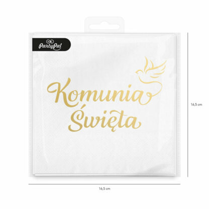 SERWETKI KOMUNIA ŚWIĘTA GOŁĄB 10szt PP - obrazek 3