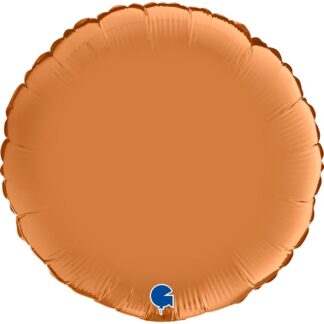 BALON FOLIOWY OKRĄGŁY KARMEL SATYNA 45cm