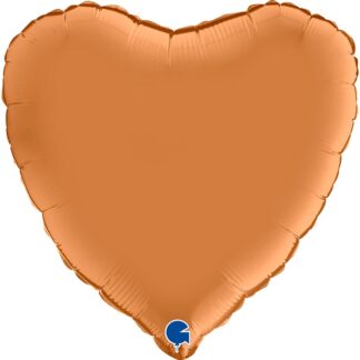 BALON FOLIOWY SERCE KARMEL SATYNA 45cm