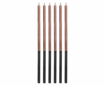 ŚWIECZKI PLATINUM ROSE GOLD 6szt 14cm