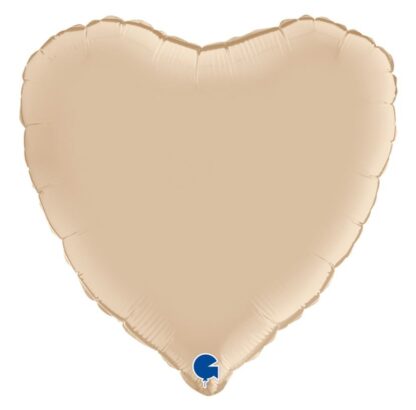 BALON SERCE KREMOWY SATYNA 45cm